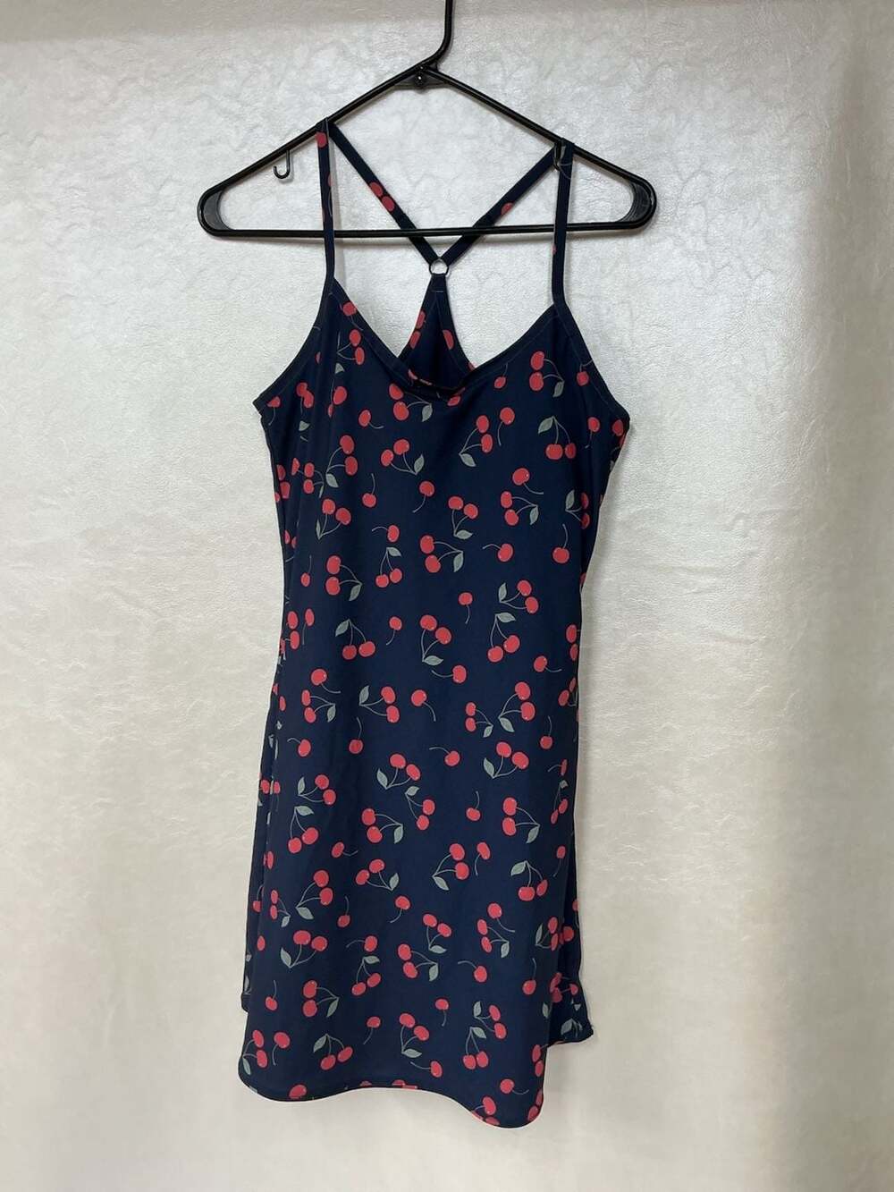 Outdoor Voices The Exercise Dress in Navy Cherry Print